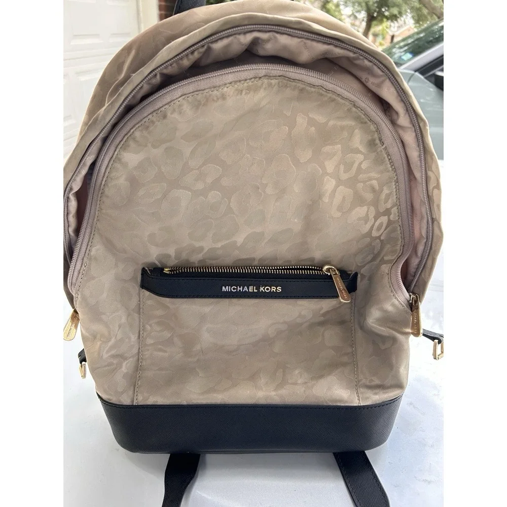 MICHAEL KORS Morgan Medium Backpack - Truffle Leppard Print‎ Great Condition